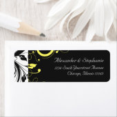 黒と黄色の逆旋回 ラベル (インサイチュ)