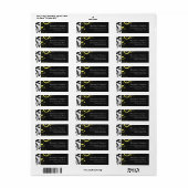 黒と黄色の逆旋回 ラベル (フルシート)