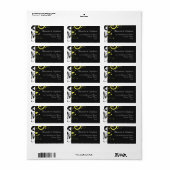 黒と黄色の逆旋回 ラベル (フルシート)