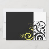 黒と黄色の逆旋回 招待状 (裏面)