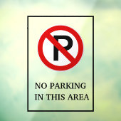 黒と黄色の駐車禁止エリア金属Aフレーム ウィンドウサイン (シート3)