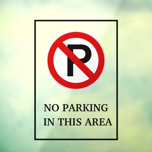 黒と黄色の駐車禁止エリア金属Aフレーム ウィンドウサイン (シート3)