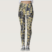 黒と黄色の「ゲータースキン」レギンス レギンス (正面)