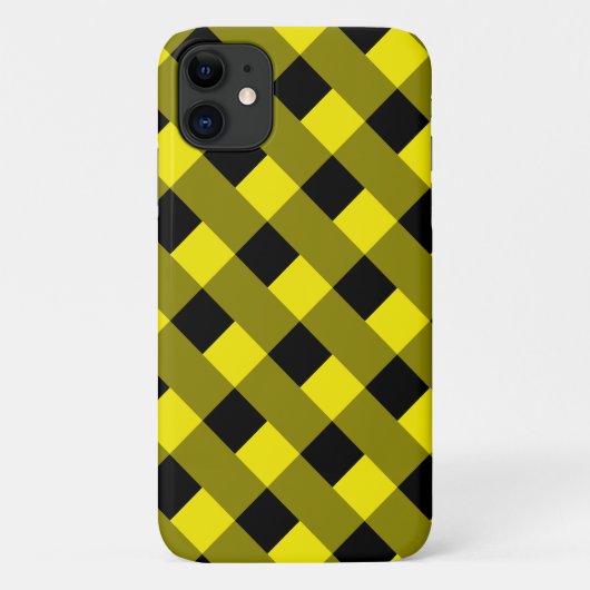 黒と黄色のiPhoneケースモダンデザイン Case-Mate iPhoneケース (裏面)