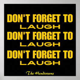 黒と黄色を笑うことを忘れないで ポスター