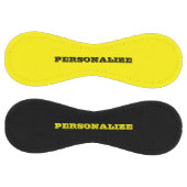 黒と黄色パーソナライズされたのソフトボールの贈り物 ソフトボール (パネル)