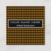 黒と黄色 スクエア名刺 (正面)