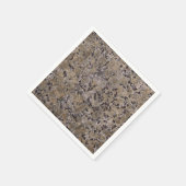 黒と黄褐色の花崗岩 スタンダードカクテルナプキン (角)
