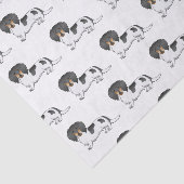 黒と黄褐色の長い髪のダックスシャンドパターン 薄葉紙 (詳細)