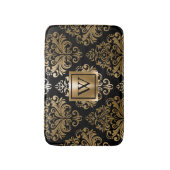 黒と黄金のアラビア語 バスマット (正面縦)