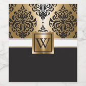 黒と黄金のアラビア語 ワインラベル (シングルラベル)