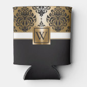 黒と黄金のアラビア語 缶クーラー (正面)