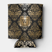 黒と黄金のアラビア語 缶クーラー (正面)