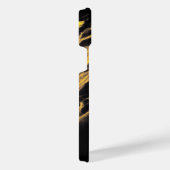 黒と黄金の花崗岩 iPhoneケース (右側面)