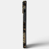 黒と黄金の蝶シームレスなパターン Case-Mate iPhoneケース (裏面 / 左)