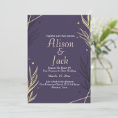 黒と黄離れ結婚の 招待状 (スタンド正面)