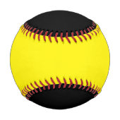 黒と黄 野球ボール (裏面)