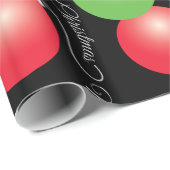 黒と5フォトフレームのクリスマスオーナメント ラッピングペーパー (ロールコーナー)