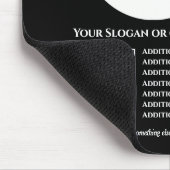 黒とQRコード独自の文字とロゴを追加 マウスパッド (コーナー)