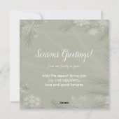 黒によっておおわれる《鳥》アメリカゴガラのヒマラヤスギの枝冬の鳥 シーズンカード (裏面)