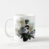 黒によっておおわれる《鳥》アメリカゴガラのマグ コーヒーマグカップ (左)