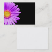 黒によってカスタマイズDaisiesTemplateの紫色のデイジー 名刺 (正面/裏面)