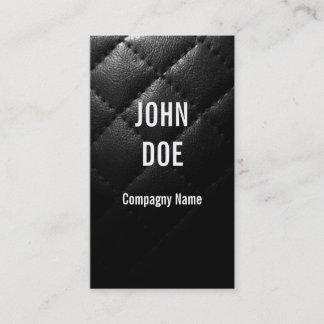 黒によってキルトにされる革 名刺