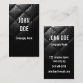 黒によってキルトにされる革 名刺 (正面/裏面)