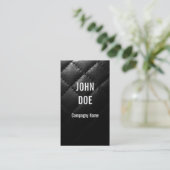 黒によってキルトにされる革 名刺 (スタンド正面)