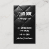 黒によってキルトにされる革 名刺 (裏面)