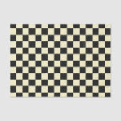 黒によってピクニック点検のシンプルなDeco市松模様にされるパターン 薄葉紙 (正面)