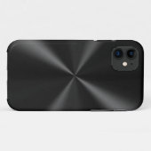 黒によってブラシをかけられる金属 Case-Mate iPhoneケース (裏面(横))