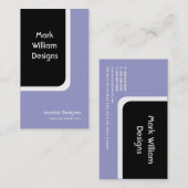 黒によって円形にされる長方形 名刺 (正面/裏面)