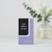 黒によって円形にされる長方形 名刺 (スタンド正面)