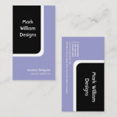 黒によって円形にされる長方形 名刺 (正面/裏面)