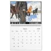 黒によって印刷されるカレンダーの人のための立場 カレンダー (3月 2026)