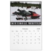 黒によって印刷されるカレンダーの人のための立場 カレンダー (2月 2026)