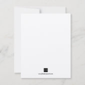 黒によって感じられるフォーマルな結婚式の保存日付平らなカード セーブザデート (裏面)