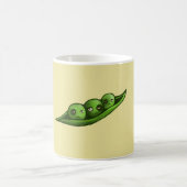 黒によって注目されるエンドウ豆 コーヒーマグカップ (中央)