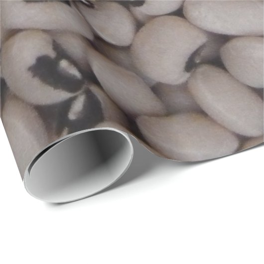 黒によって注目されるエンドウ豆 ラッピングペーパー (ロールコーナー)