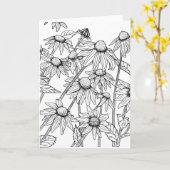 黒によって注目されるスーザンによっては色がそれあなた自身ブランク開花します カード (黄色い花)