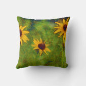 黒によって注目されるスーザンのアートワークの装飾用クッション クッション (裏面)