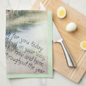 黒によって注目されるスーザンのヴィンテージの誕生日 キッチンタオル (四つ折り)