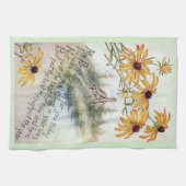 黒によって注目されるスーザンのヴィンテージの誕生日 キッチンタオル (横)