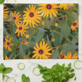 黒によって注目されるスーザンの皿タオル キッチンタオル (折り畳み)