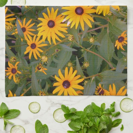 黒によって注目されるスーザンの皿タオル キッチンタオル (折り畳み)