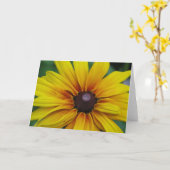 黒によって注目されるスーザンの花の挨拶状 カード (黄色い花)