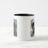 黒によって注目されるボクサー犬のコーヒー・マグ マグカップ (中央)