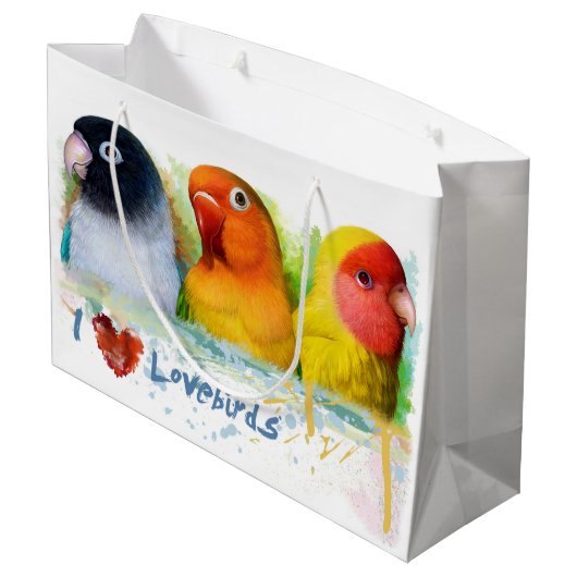 黒によってfischerのLutinoの覆われたモモは仲の良い恋人同士に直面しました ラージペーパーバッグ (裏面アングル)