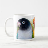 黒によってFischer覆われたLutinoのモモは仲の良い恋人同士に直面しました コーヒーマグカップ (左)